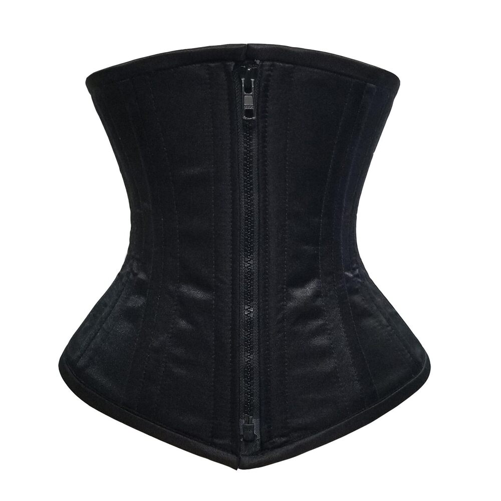 2717 Heavy Duty 26 Double Steel Boned Waist Training Satin Underbust Tight